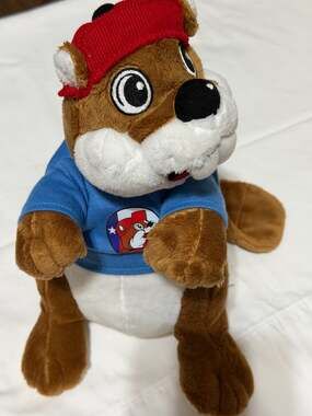 Buc-ee's Beaver Plush Stuffed Animal in Blue 'Don't Mess With Texas